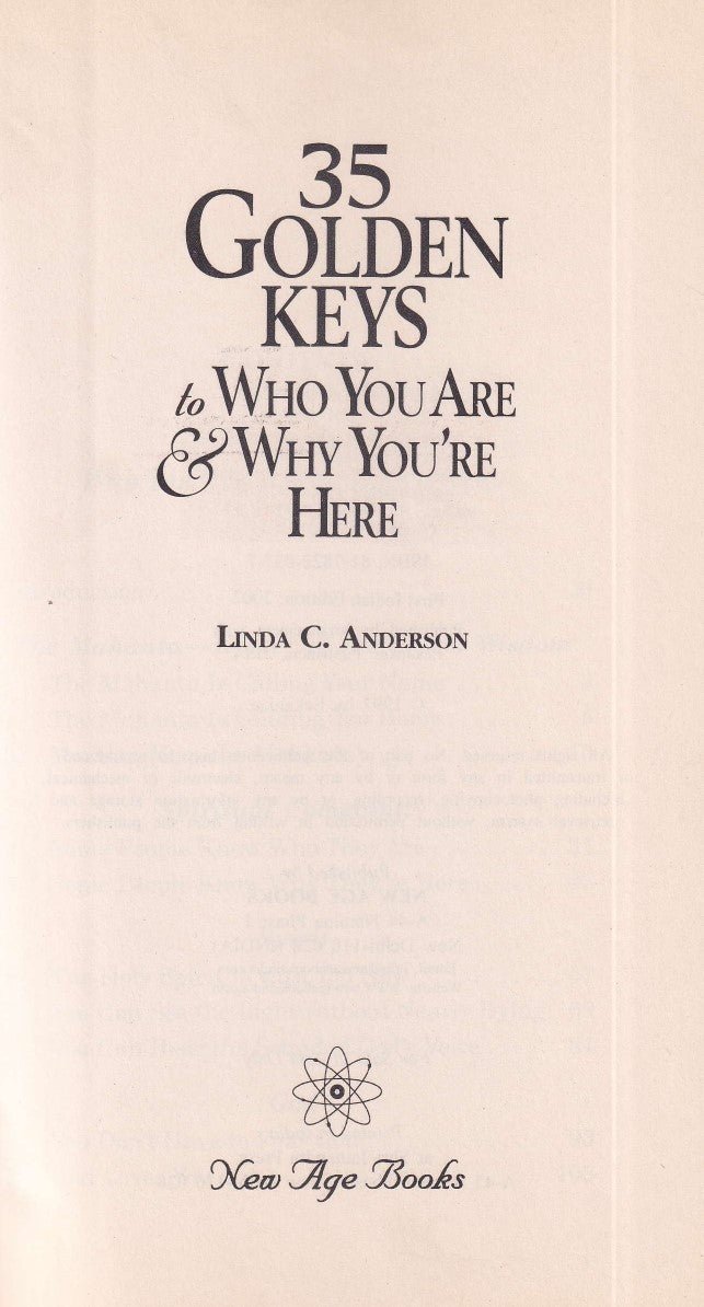 35 Golden Keys to Who You Are and Why You're Here - Motilal Banarsidass #author