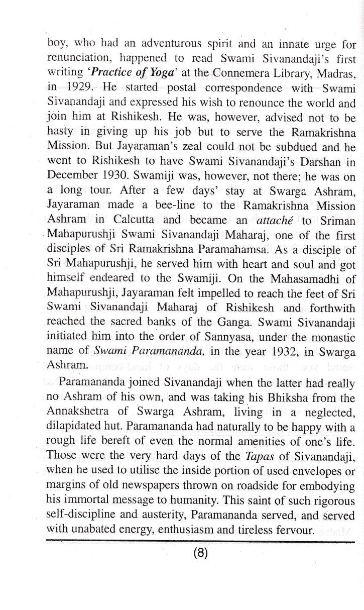 SIVANANDA-THE APOSTLE OF PEACE AND LOVE