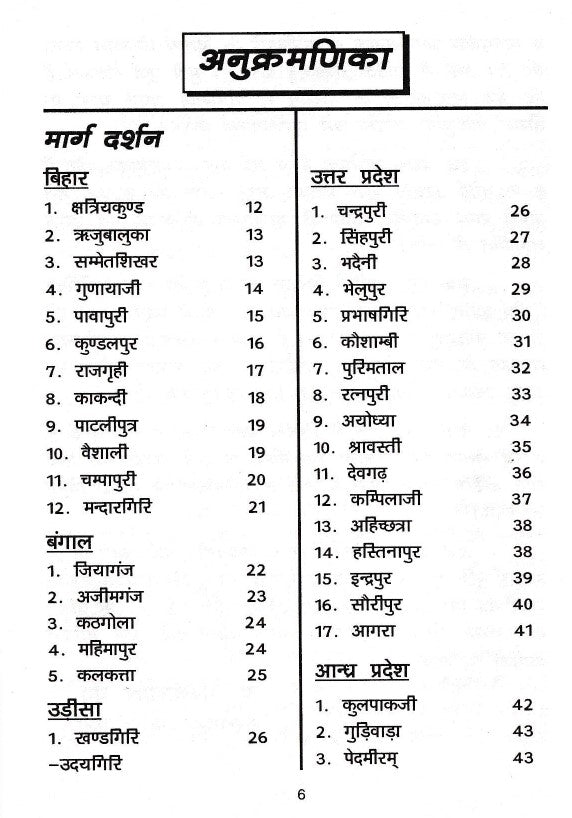 Teerth Darsah Marg Darshika Evm Stavanavali