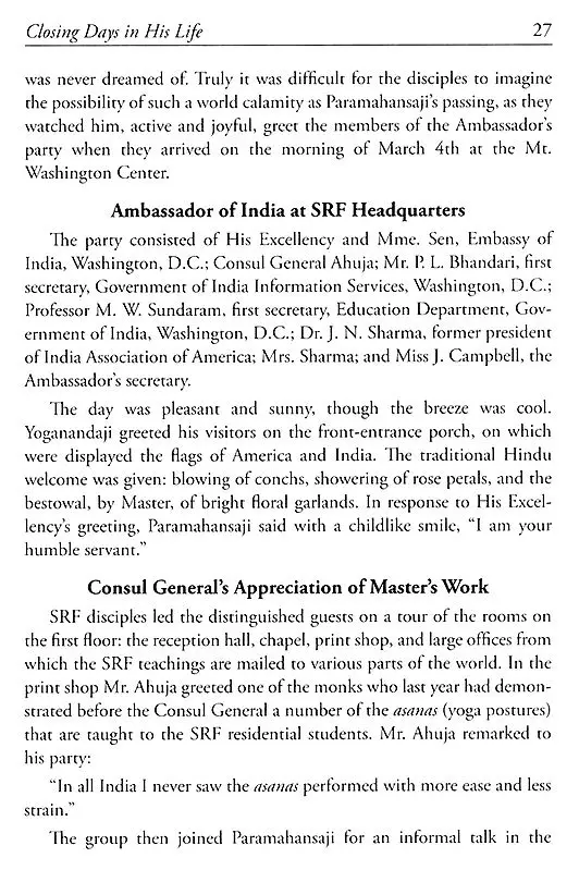 Paramahansa Yogananda in Memoriam- Personal Accounts of the Master's Final Days