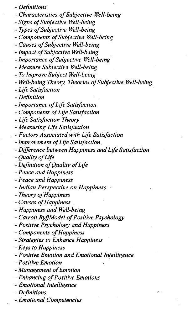 Positive Psychology,Text book for Graduation and Post Graduation based on NEP and Competitive Examinations