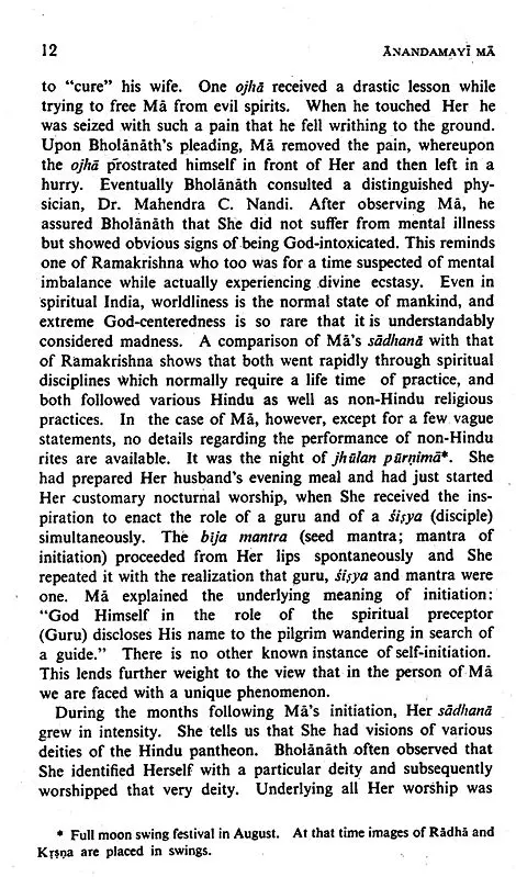 Life and Teaching of Sri Anandamayi Ma