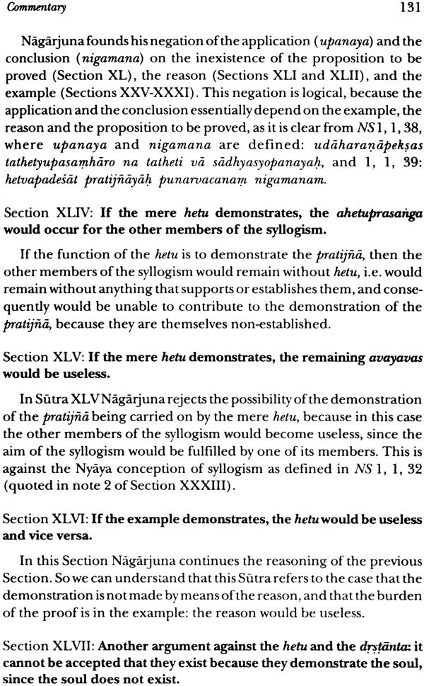 Nagarjuna's Refutation of Logic (Nyaya) Vaidalyaprakarana: Tibetan Text, English Translation Commentary with Introduction and Notes