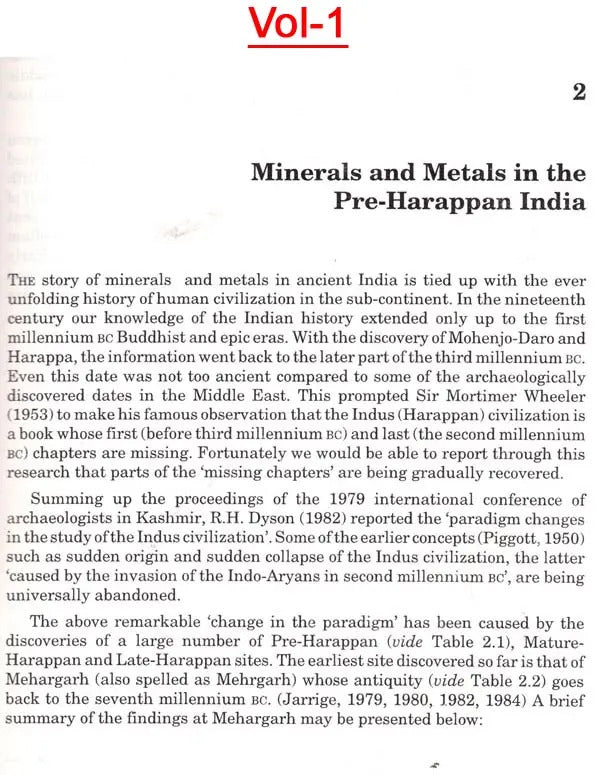 Minerals and Metals In Ancient India )In 2 Vol Set)