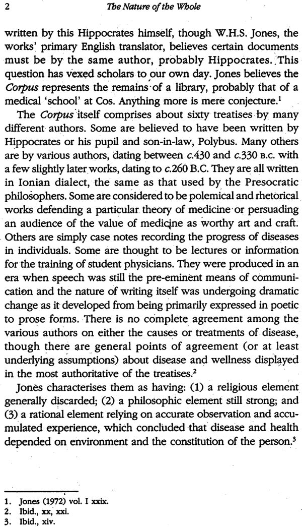 The Nature of the Whole: Holism in Ancient Greek and Indian Medicine