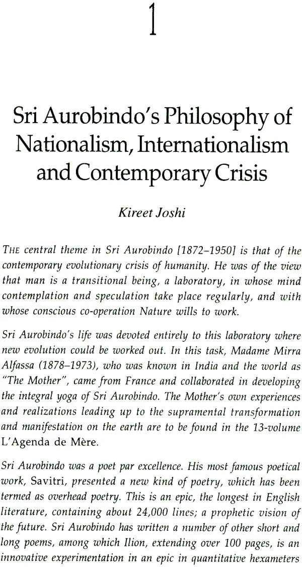 Sri Aurobindo and His Contemporary Thinkers