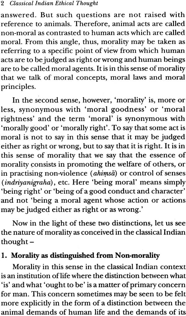 Classical Indian Ethical Thought: A Philosophical Study of Hindu, Jaina and Bauddha Morals