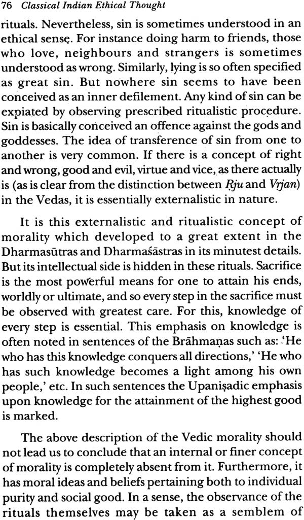 Classical Indian Ethical Thought: A Philosophical Study of Hindu, Jaina and Bauddha Morals