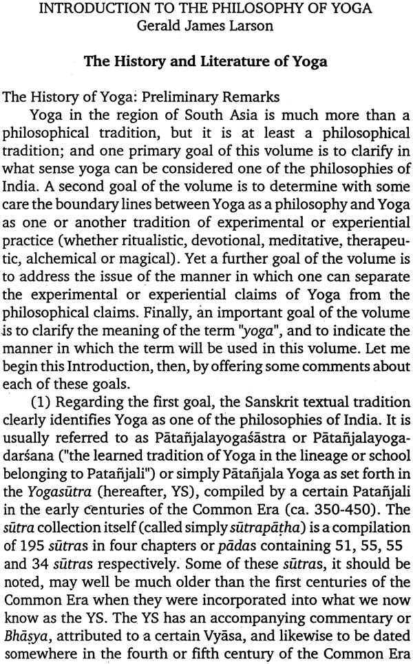 Encyclopedia of Indian Philosophies: Volume 12: Yoga: Indias Philosophy of Meditation