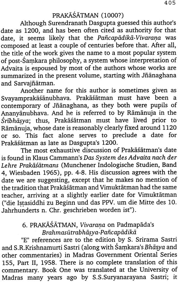 Encyclopedia of Indian Philosophies (Vol. 11): Advaita Vedanta from 800 to 1200