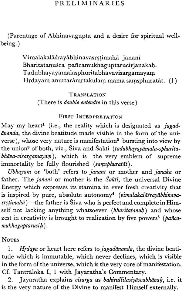 Para-trisika-Vivarana of Abhinavagupta: The Secret of Tantric Mysticism