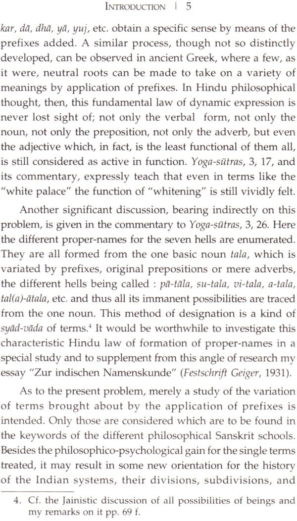 The Significance of Prefixes in Sanskrit Philosophical Terminology