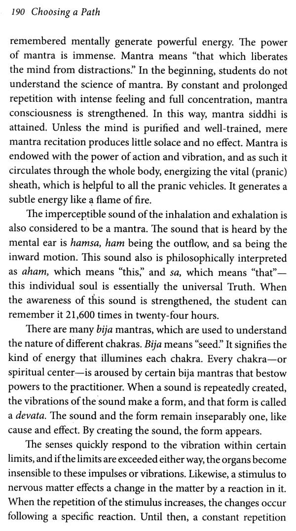 Choosing a Path (Intellect, Action, Devotion, Meditation, Fusion, Primal, Force, Tantra)