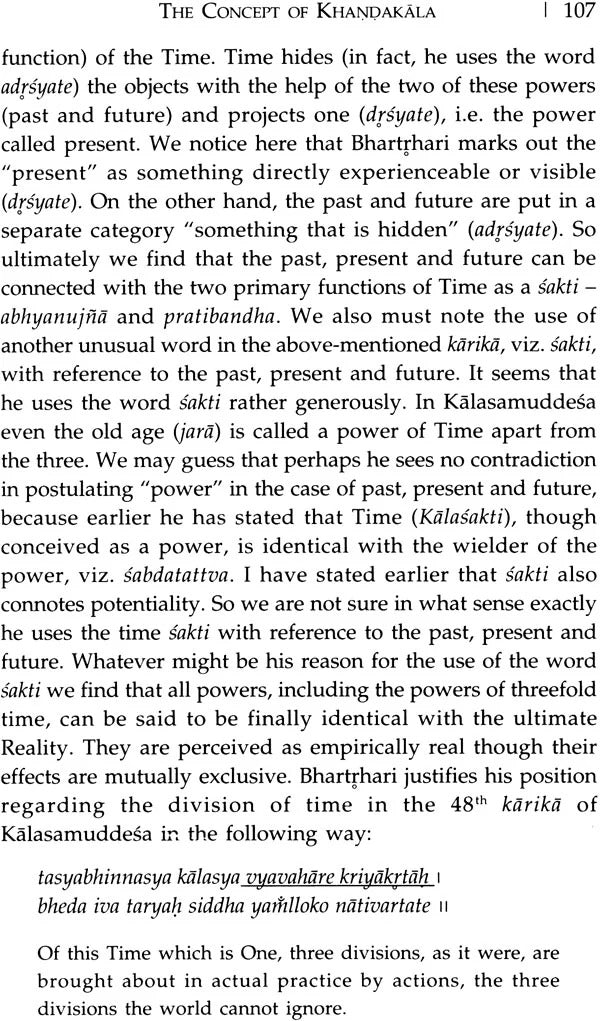 Kalasakti Bhartrhari’s Philosophy of Time