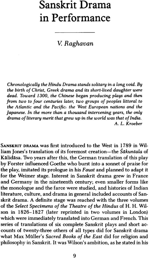 Sanskrit Drama in Performance