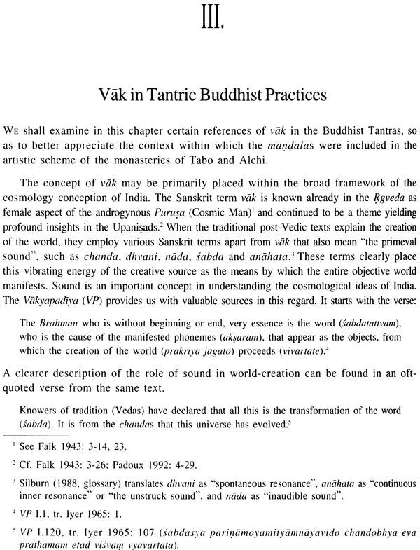 Voice of The Void,Aesthetics of The Buddhist Mandala on The Basis of The Doctrine of Vak in Trika Saivism