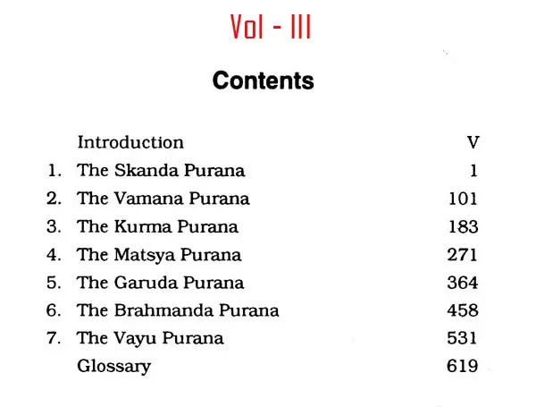 The Holy Puranas (Set of Three Volumes)