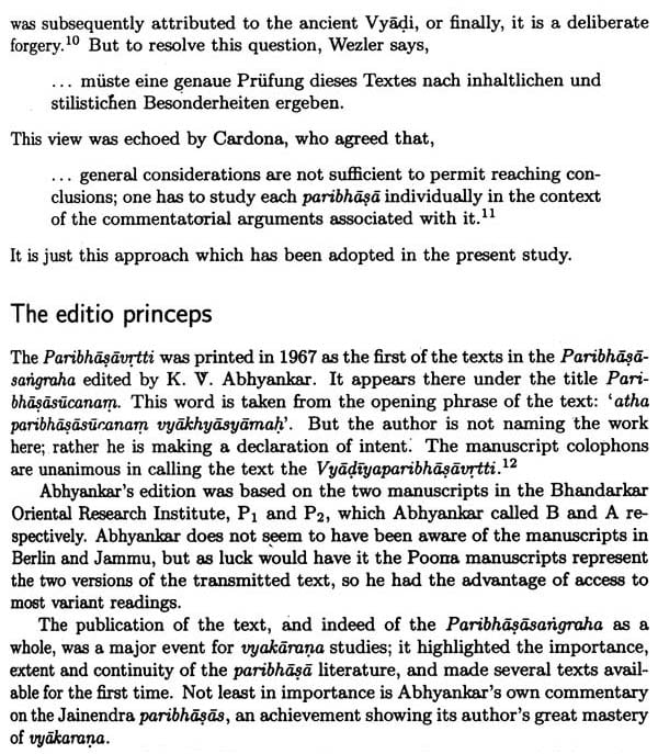 Metarules of Paninian Grammar - The Vyadiyaparibhasavrtti (2 Vols. Bound in One)