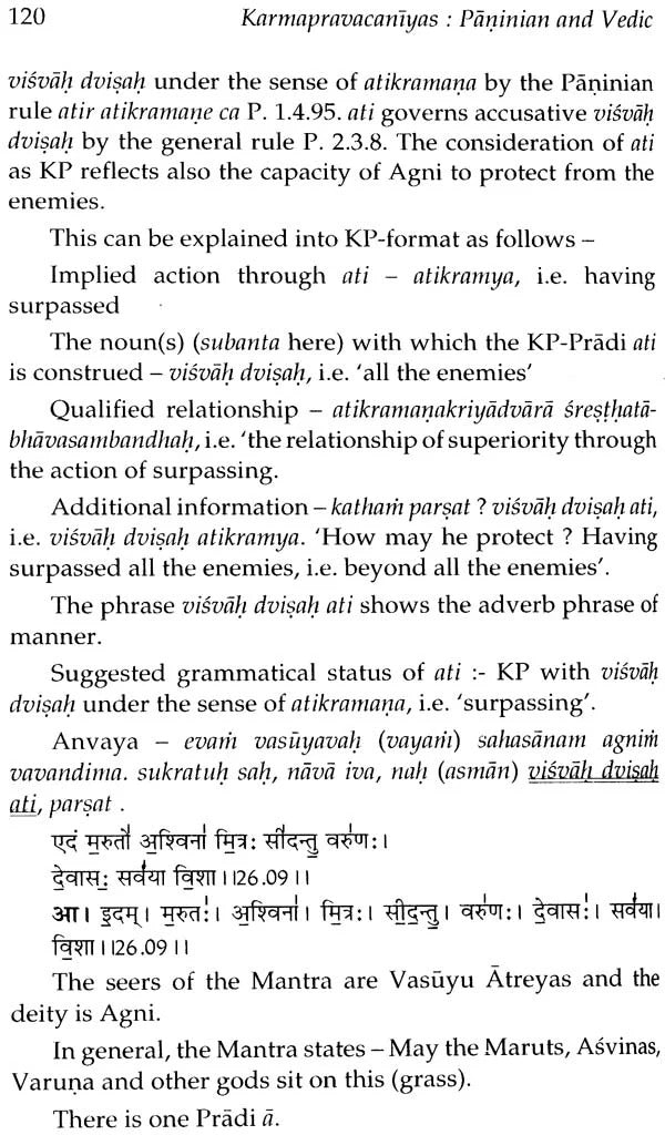 Karmapravacaniyas - Paninian and Vedic