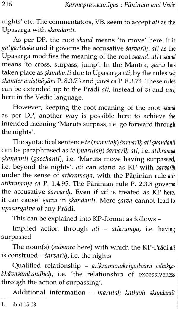 Karmapravacaniyas - Paninian and Vedic