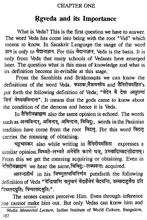 Studies in Rgveda and Modern Sanskrit Literature