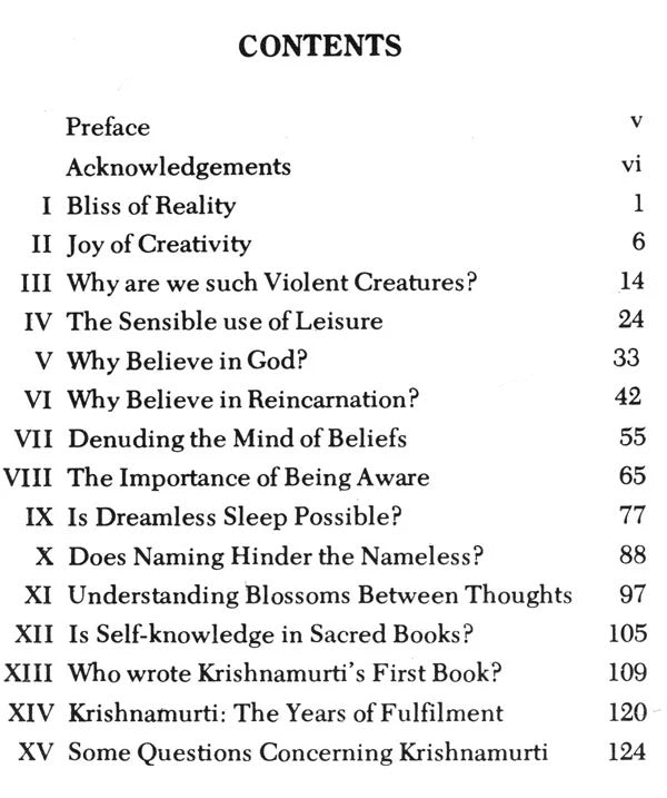 Bliss of Reality: Essays on J. Krishnamurti's Extraordinary Insights into life