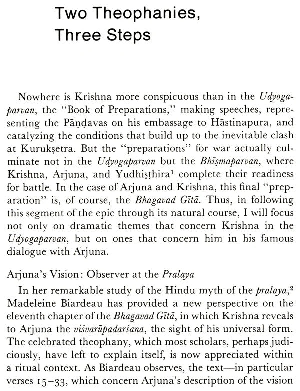 The Ritual of Battle: Krishna in the Mahabharata