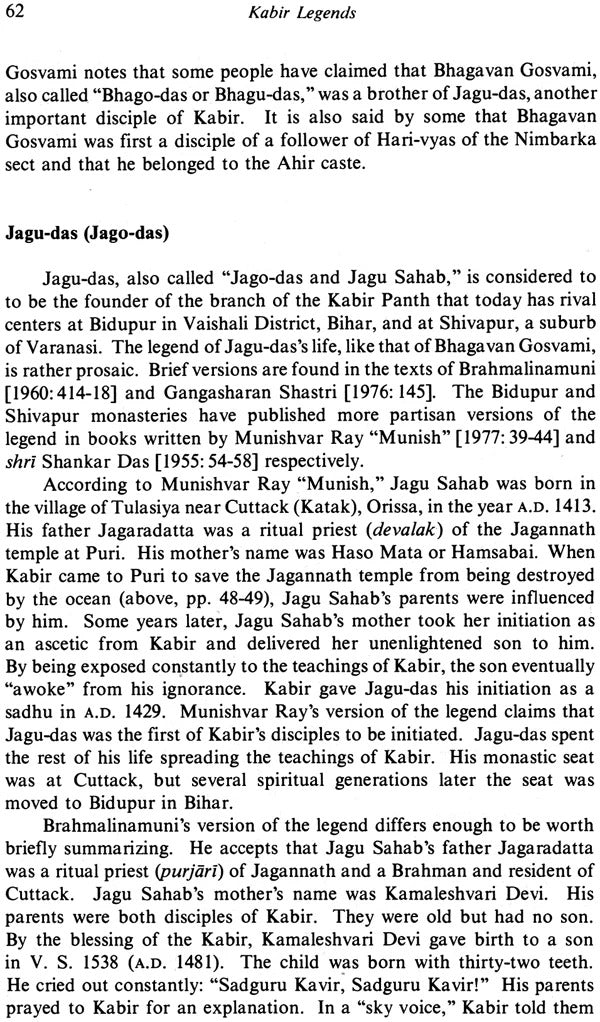 Kabir Legends and Ananta-Das's Kabir Parachai