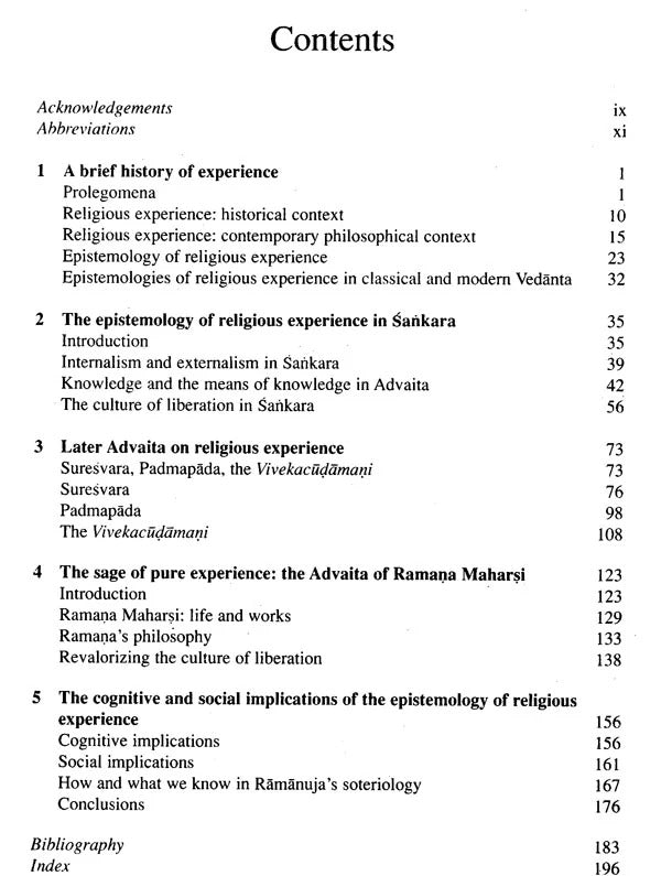 Knowing Beyond Knowledge: Epistemologies of Religious Experience in Classical and Modern Advaita