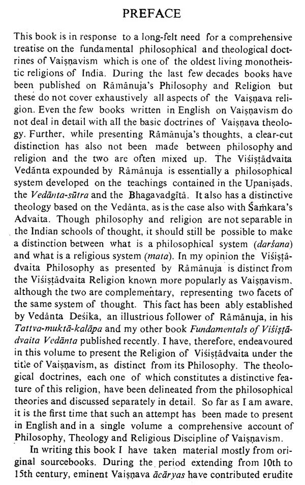 Vaisnavism: Its Philosophy, Theology and Religious Discipline