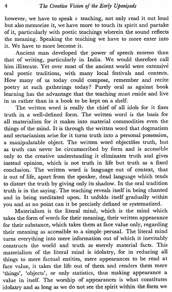 The Creative Vision of the Early Upanisads: Udgitha Adityasya the exhalted song of the sun