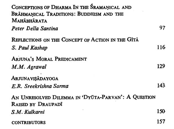 Moral Dilemmas in the Mahabharata