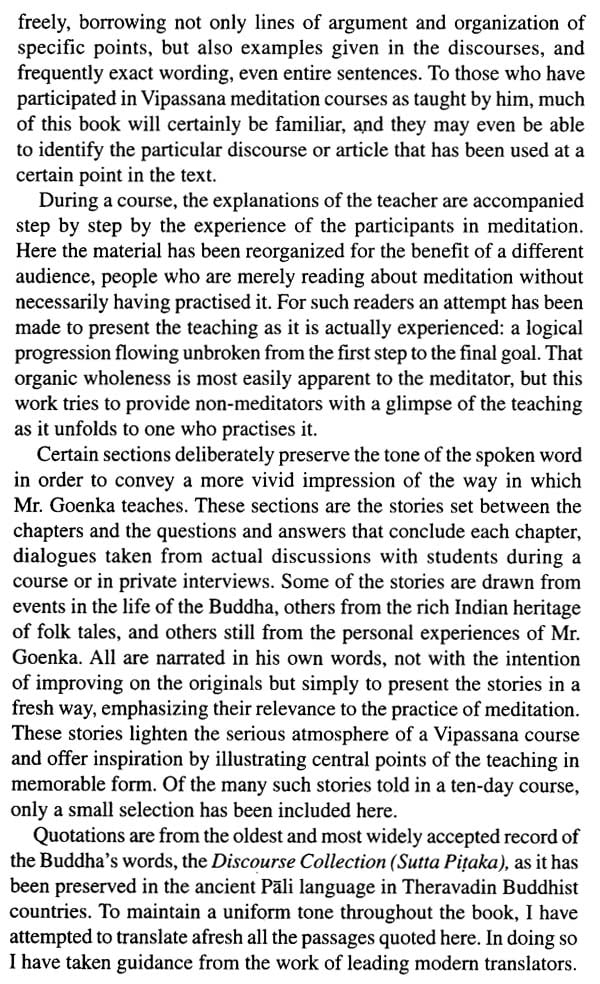 Vipassana Meditation (The Art of Living as Taught by S. N. Goenka)