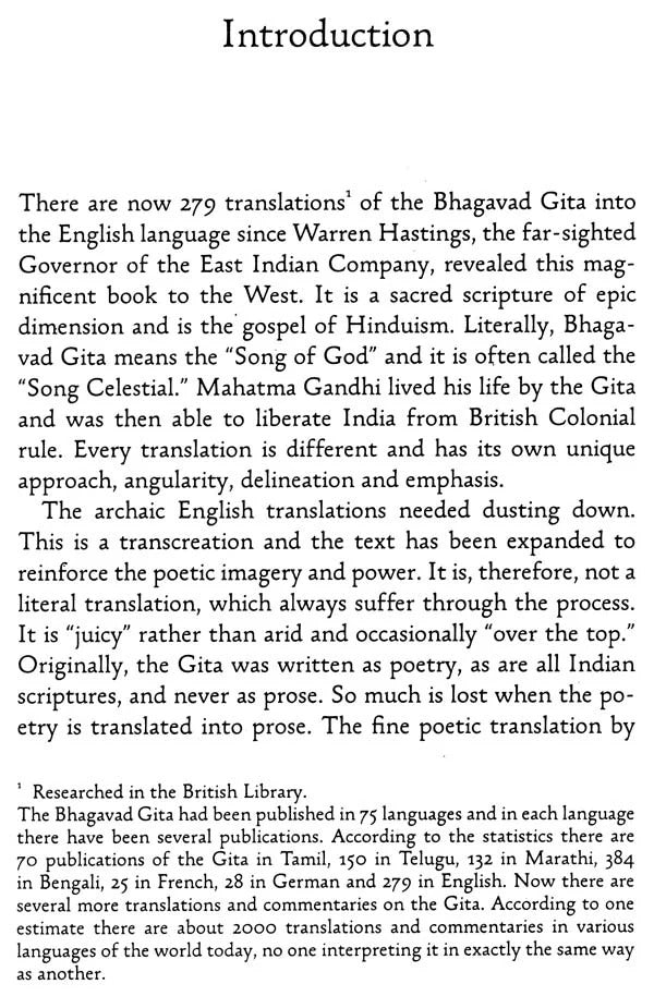 The Bhagavad Gita: A Transcreation of the song celestial