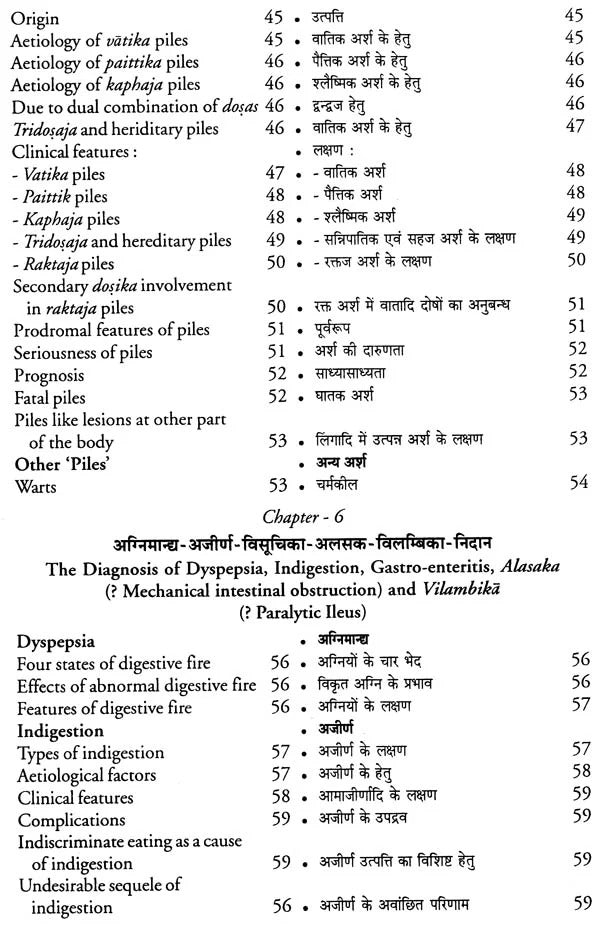 Madhava-Nidana (Roga viniscaya) Ayurvedic Clinical Diagnosis