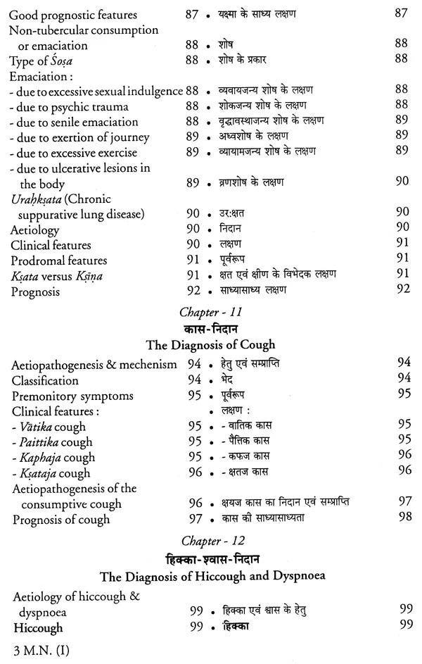 Madhava-Nidana (Roga viniscaya) Ayurvedic Clinical Diagnosis