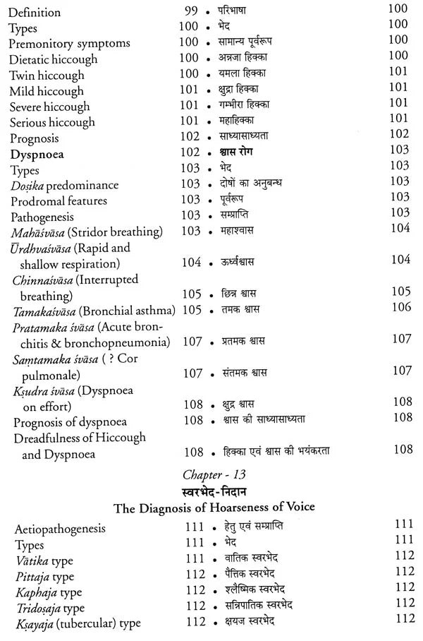 Madhava-Nidana (Roga viniscaya) Ayurvedic Clinical Diagnosis