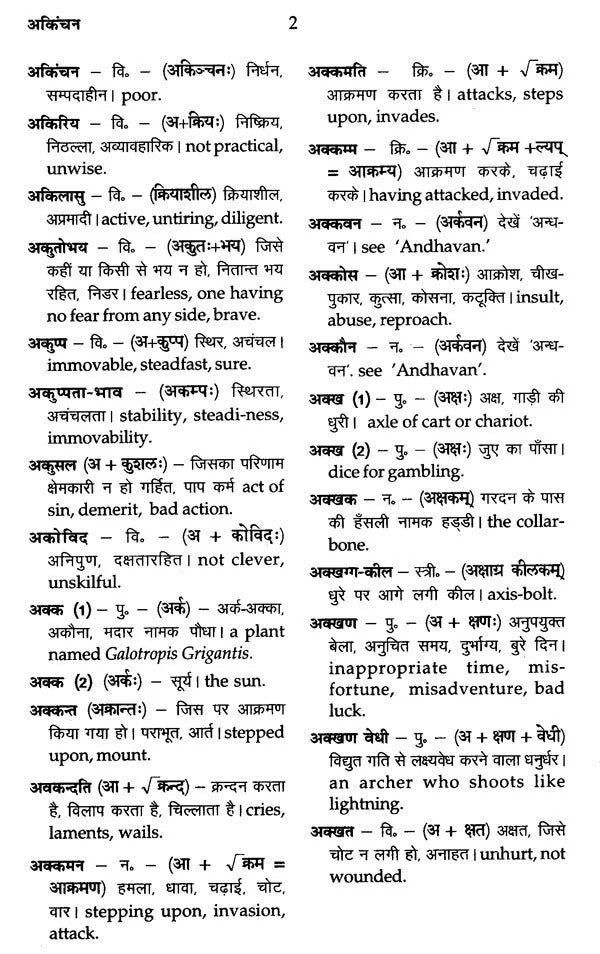 Dictionary of Pali Sanskrit - Hindi - English