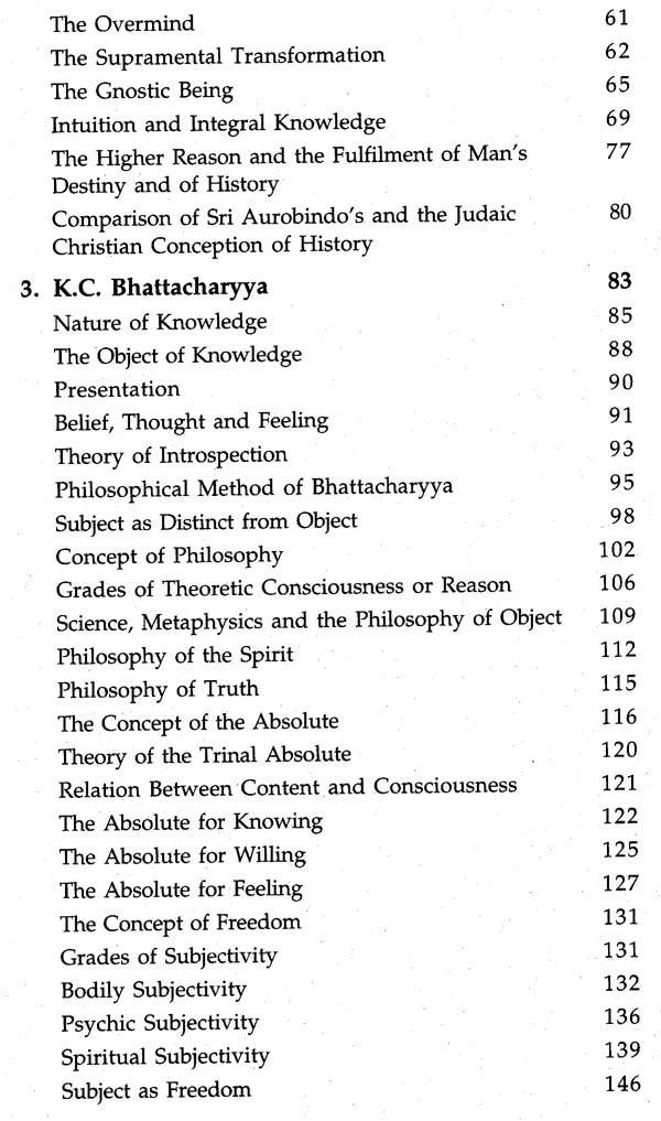 Concepts of Reason and Intuition (With Special Reference to Sri Aurobindo, K.C. Bhattacharyya and S. Radhakrishnan)