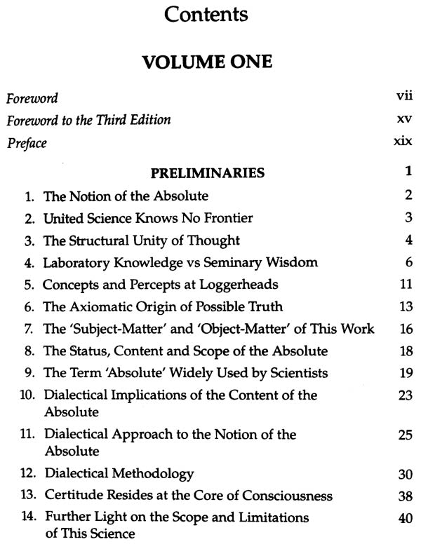 An Integrated Science of the Absolute (in 2 Vol Set)