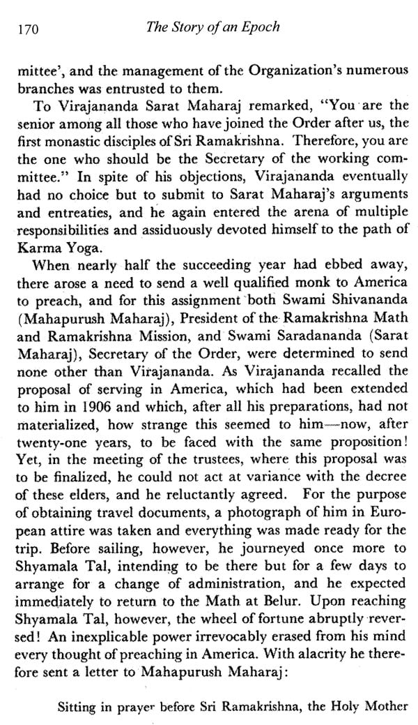 The Story of an Epoch- Swami Virajananda and His Times