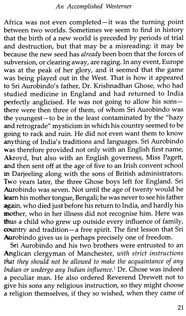 Sri Aurobindo or The Adventure of Consciousness