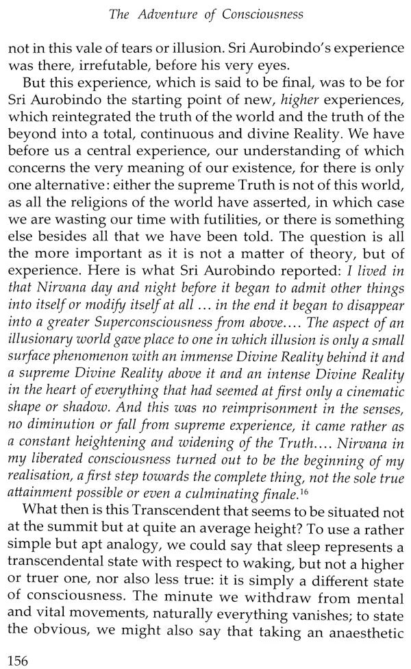 Sri Aurobindo or The Adventure of Consciousness