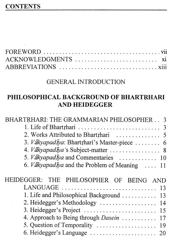 Being Meaning,Reality and Language in Bhartrhari and Heidegger