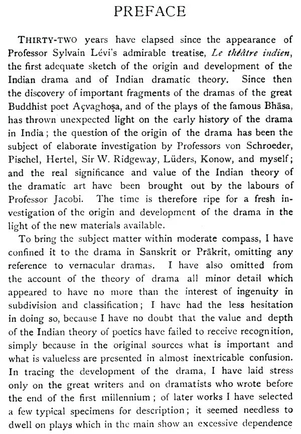 The Sanskrit Drama: In its Origin, Development Theory and Practice