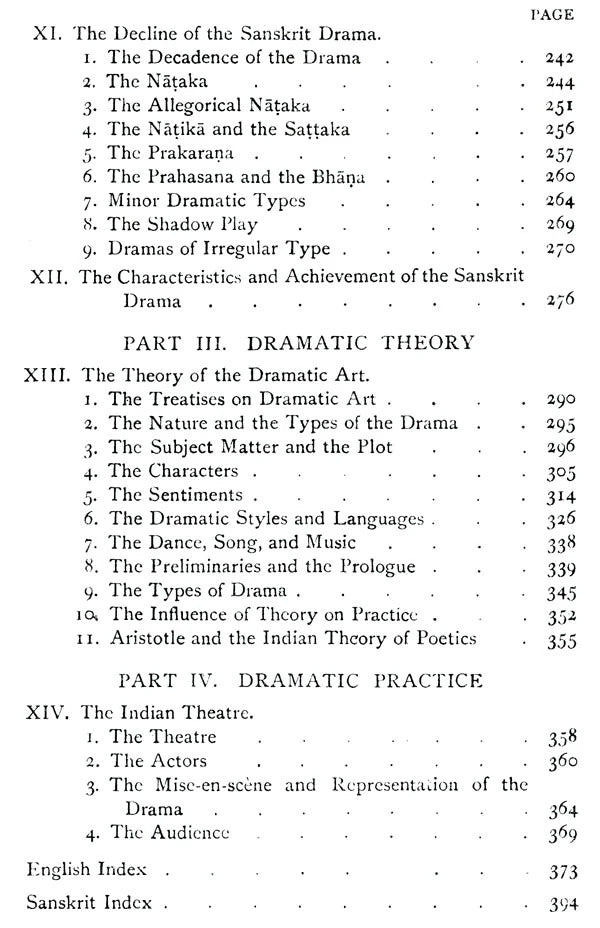 The Sanskrit Drama: In its Origin, Development Theory and Practice