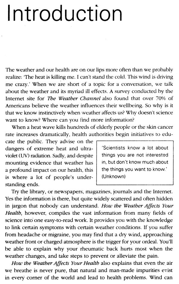 How the Weather Affects Your Health