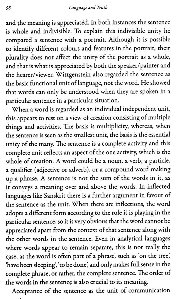 Sanskrit and the Advaitic View of Truth