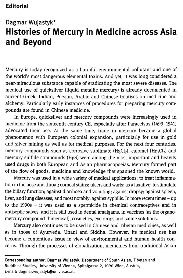 Histories Of Mercury In Medicine Across Asia And Beyond