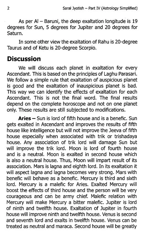 Astrology Simplified - Saral Jyotish (Part-IV)